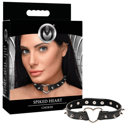 Spiked Heart Choker